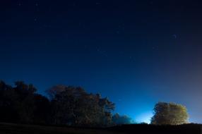 Night Stars Light on sky