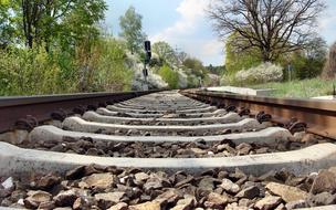 Spring Brenz Railroad Tracks