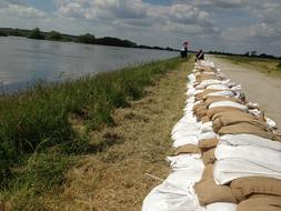 Sandbag Wall Flood 2013 Elbe