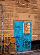 New And Old Door Graffiti