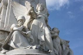 white sculptures near Buckingham Palace, England