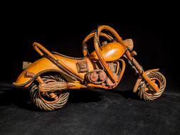 Wooden Motorcycle Wood Model Art