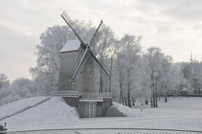 Podlasie Winter Windmill