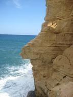 Cliff Rocks in ocean