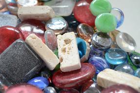Glass Beads Blocks Stones
