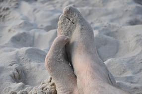Feet Legs Sand In The