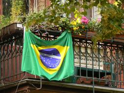 Brazil Flag on balcony