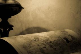 Map Black And White Ancient Days