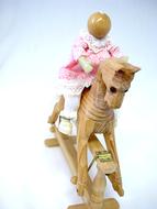 Wooden Horse Rocking Doll