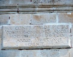 Stone Latin Language Inscription