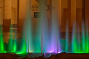 Fountain Water Illuminated