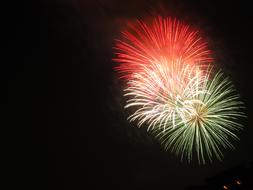 colorful Fireworks Lights at night