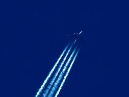 Flying Aircraft Contrail