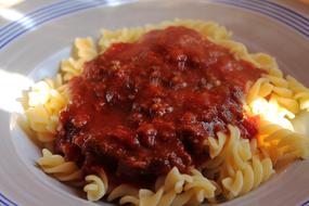 Meat Sauce Fusilli Noodles