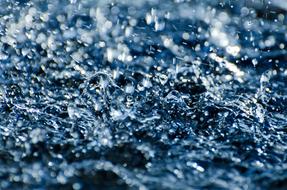 rainstorm on the sea surface, close-up