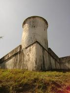 tower at the corner of a fortress in Italy