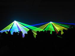 green and blue Laser Show