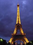Tower Eiffel Paris In The