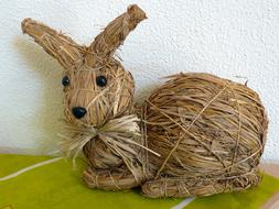 Straw Bunny Hare Easter