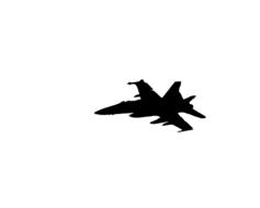 plane fast hornet silhouette f a