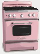 cooker stove retro pink household