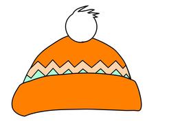 cap hat warm winter green orange