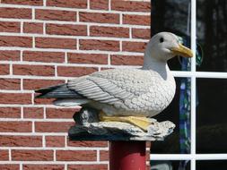 Stone Seagull Sculpture