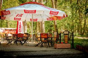 restaurant table outside