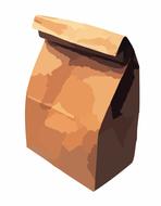 paper bag bag lunch bag brown