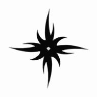 tattoo star black ornament