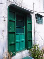 Green Old Door Gate