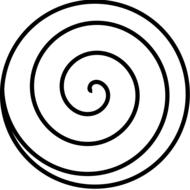 spiral swirl white design