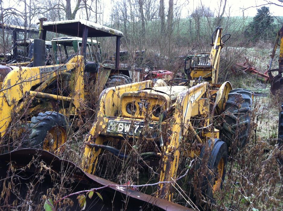 Rusted Tractor on Graveyard