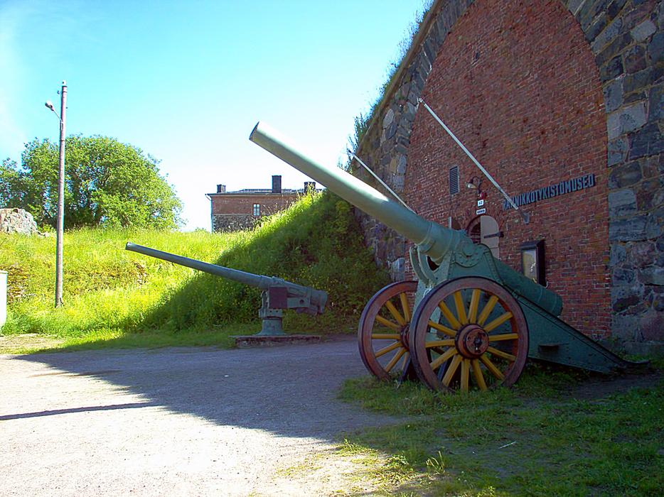 Old Coastal Guns in Museum