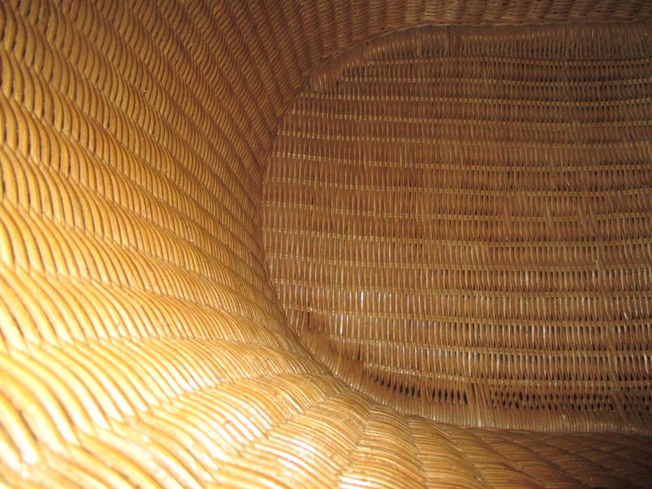 wicker basket inside