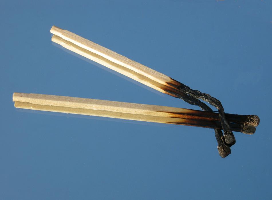 Burned Down Matches Pair