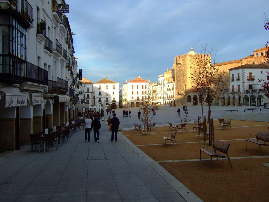 The main square of Caceres Extremadura