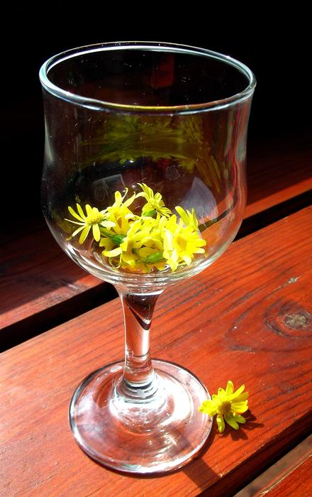 Glass yellow daisy
