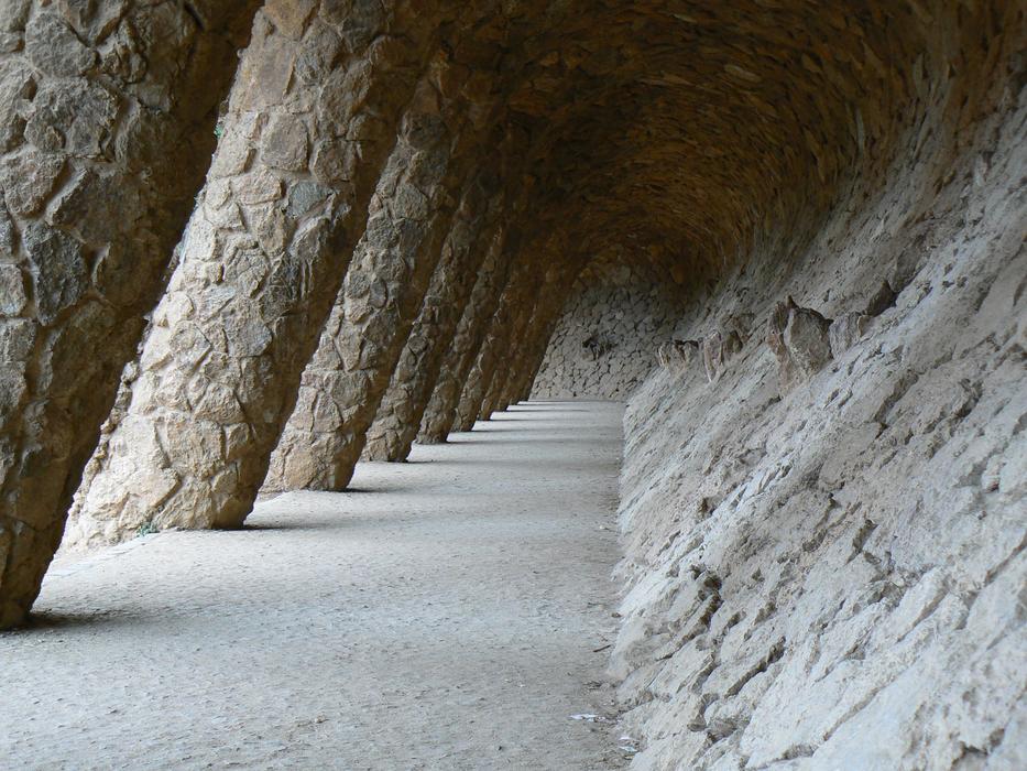 path beneath Oblique Columnar by Gaudí