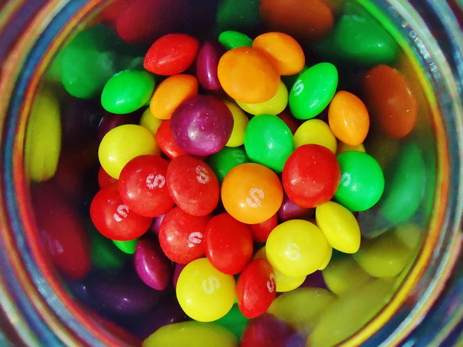 colorful candy skitels