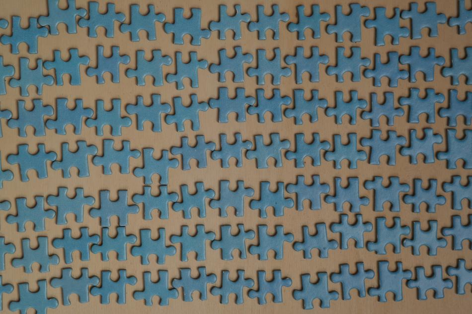 Sorted Piecing Puzzle Parts