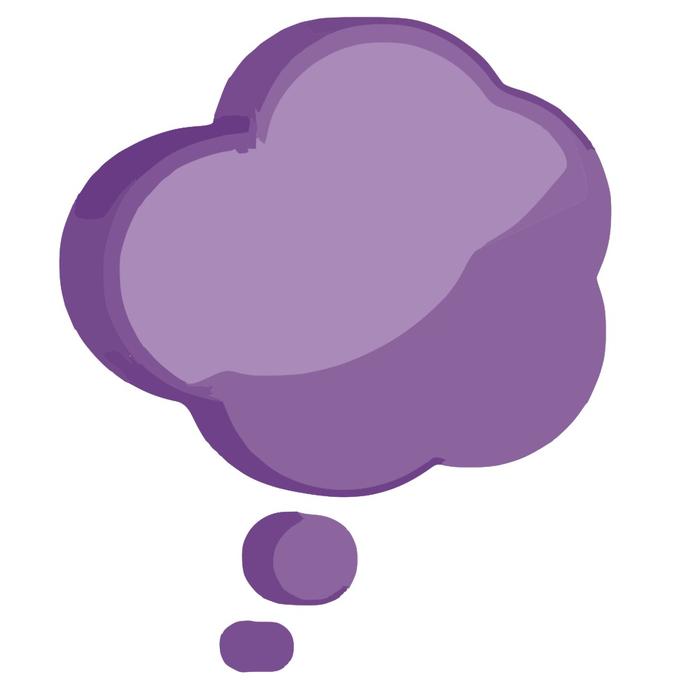 purple thinking bubble