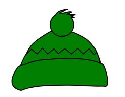 bobble cap hat winter warm green