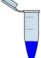 tube pellet fluid measured blue