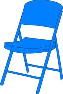 chair folding lawn blue metal