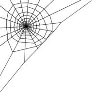 spider web corner wall design