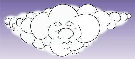 cloud sleeping cartoon weather