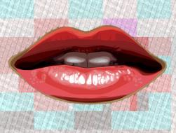 lips design effect halftones