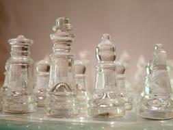 Chess Pieces Glass