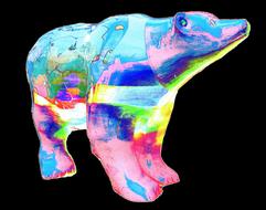 Bear Colorful Abstract